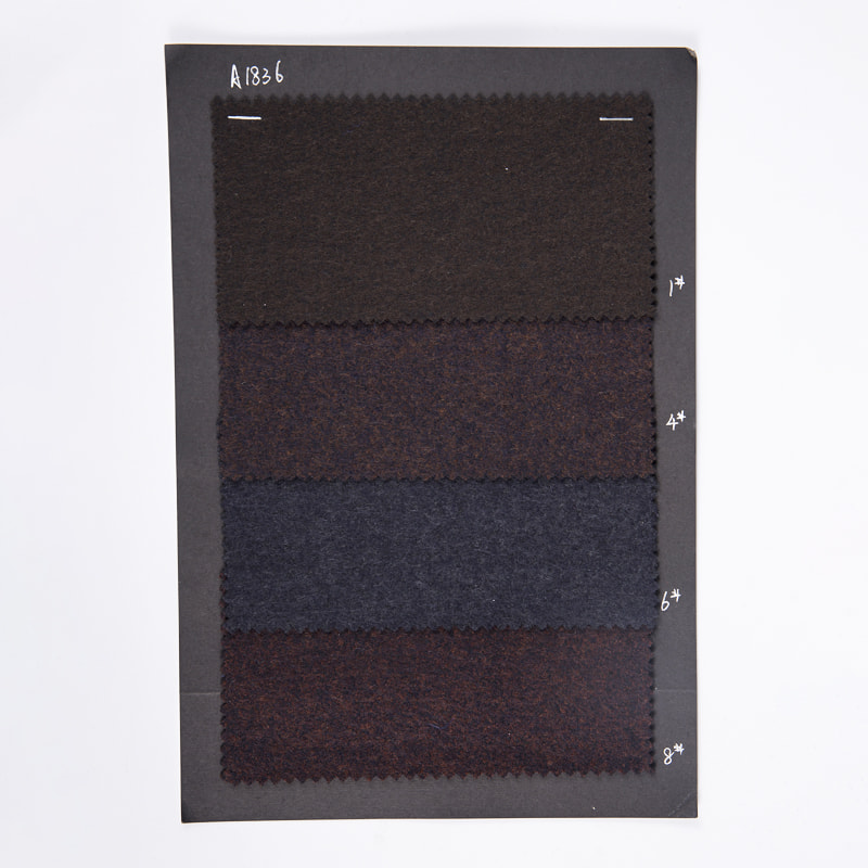 পোশাক A1836-1/4/6/8 এর জন্য পলিয়েস্টার উল তুলা বুনন জ্যাকার্ড ব্রাশ কাপড়