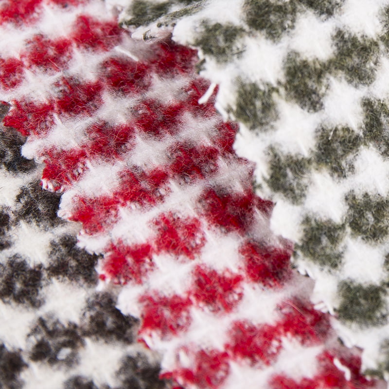 কোট 2252 এর জন্য ছোট ডায়মন্ড ব্রাশ প্লেইড উলের টুইড ফ্যাব্রিক