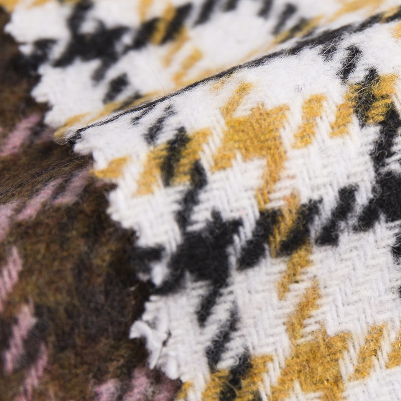 টার্টান প্লেইড টুইল কেমিক্যাল ফাইবার টুইড ফ্যাব্রিক 2435