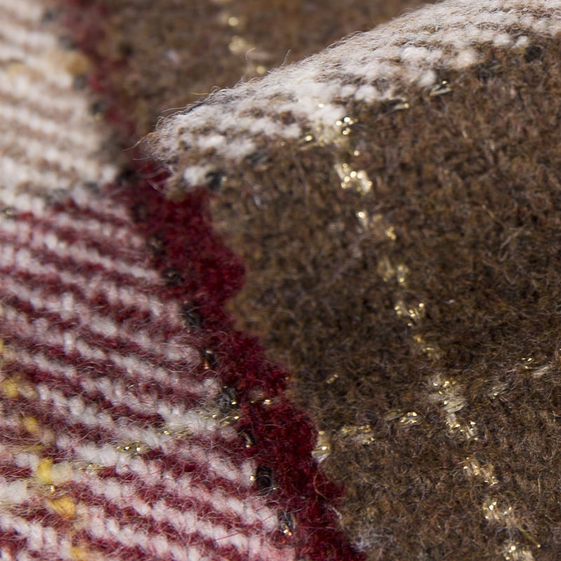 টার্টান প্লেড গোল্ড সিলভার টুইল মেটালিক টুইড ফ্যাব্রিক 2576