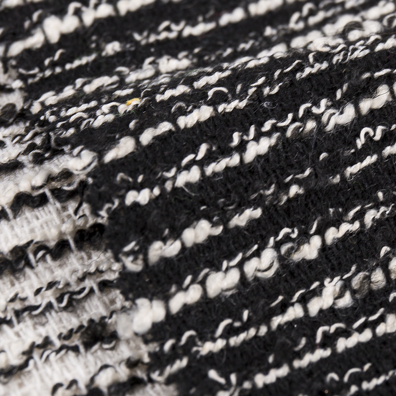 এমবসড অনুভূমিক স্ট্রাইপ পলিয়েস্টার টুইড ফ্যাব্রিক 3178