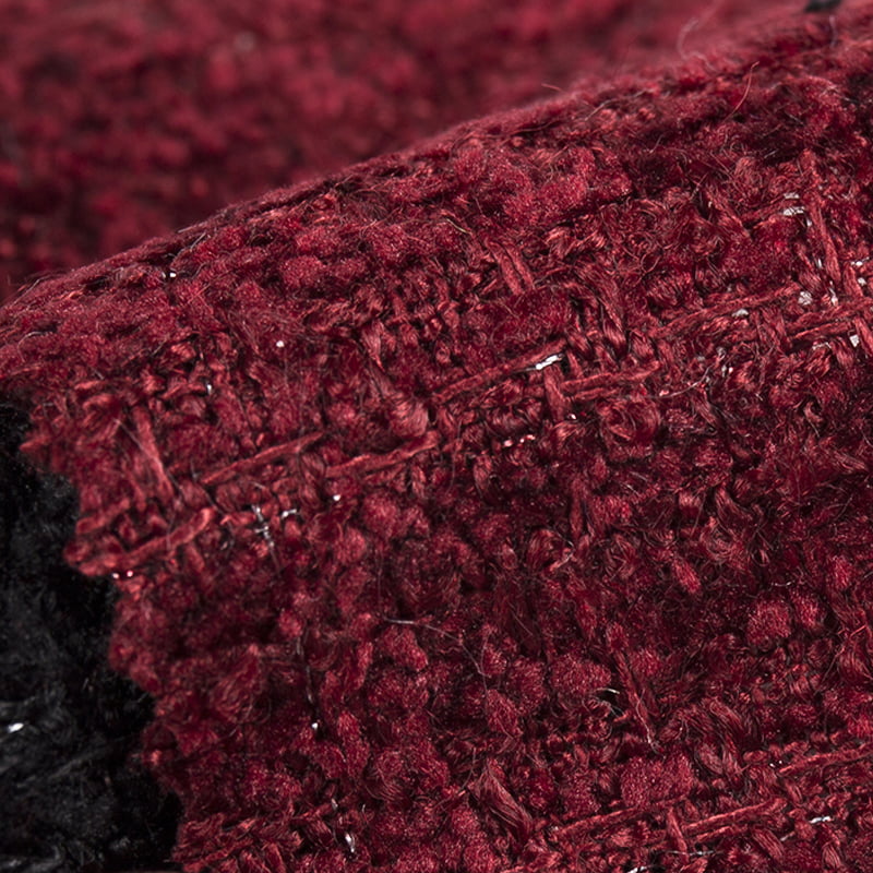 চ্যানেল প্লেইড চেক মেটালিক জ্যাকার্ড টুইড ফ্যাব্রিক 3260