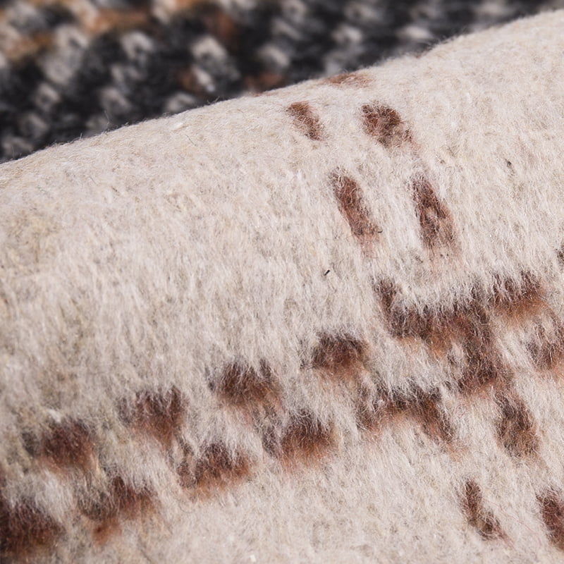 ব্রাউন প্লেড হেভিওয়েট ব্রাশ টুইড ফ্যাব্রিক 3546