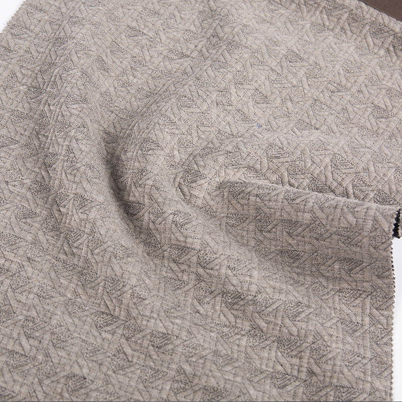 জামাকাপড় AW23029 এর জন্য এমবসড ব্রোকেন লাইন বোনা জ্যাকার্ড পলিয়েস্টার ভিসকস স্প্যানডেক্স স্পোর্টসওয়্যার কাপড়