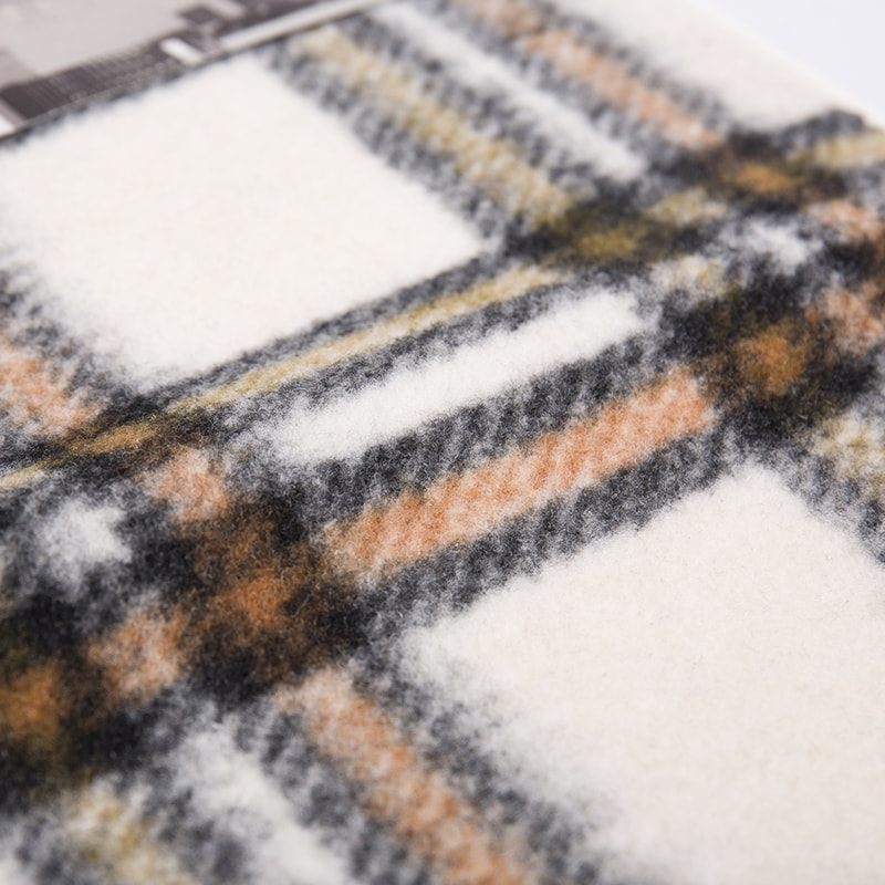 ওভারকোট SH2403 এর জন্য ব্রাশ 3 রঙের ক্রস প্লেইড বোনা ফ্যাব্রিক