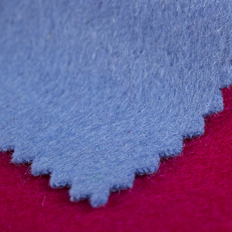 পোশাকের জন্য উল নাইলন বোনা প্লেইন ডাবল ফেস পোলার ফ্লিস কাপড় ZZH24001