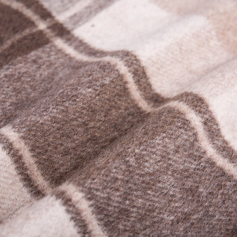 বোনা Windowpane প্লেড উল পলিয়েস্টার ফ্যাব্রিক ZZH24008