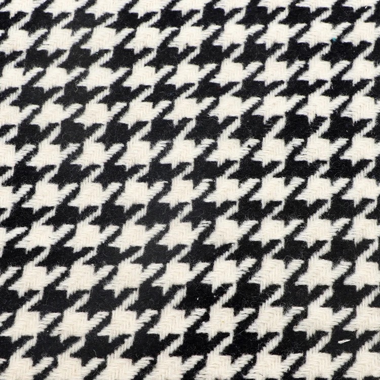 বোনা Houndstooth উলের শাস্ত্রীয় ফ্যাব্রিক WP24003