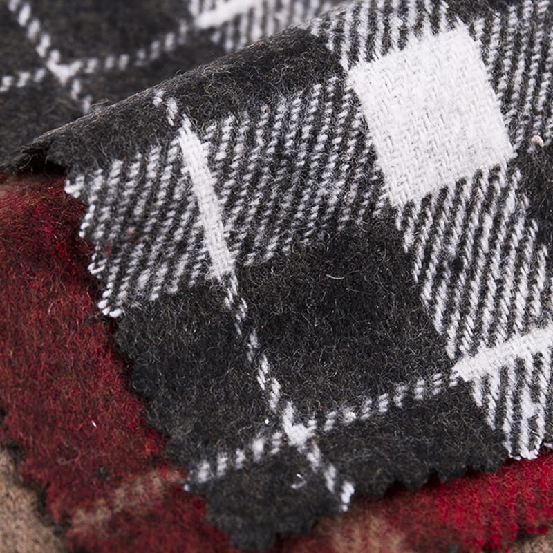 শার্ট 3547 এর জন্য লাল নতুন ডিজাইনের প্লেইড টুইল টুইড ফ্যাব্রিক