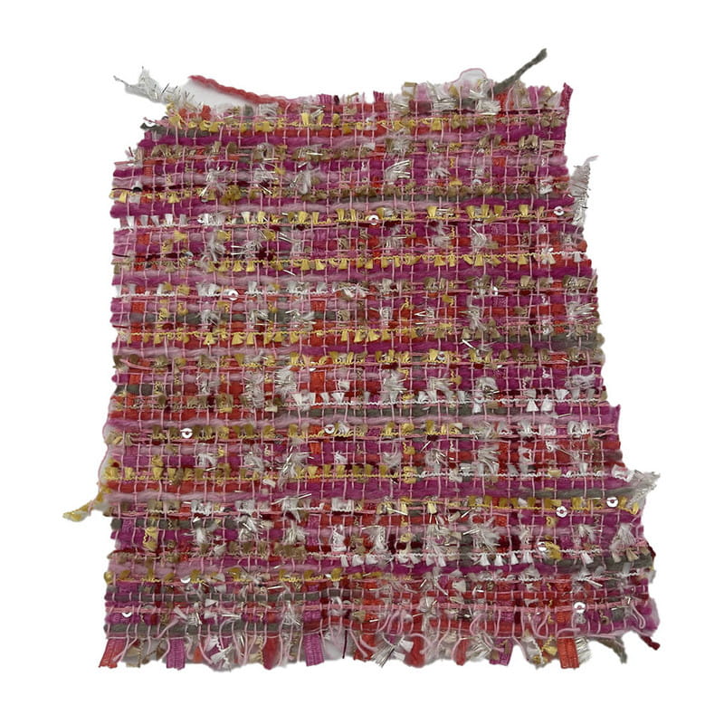 মহিলাদের জন্য ফ্যাশন লাল গোলাপী সিকুইন ধাতব টুইড কাপড় 21003