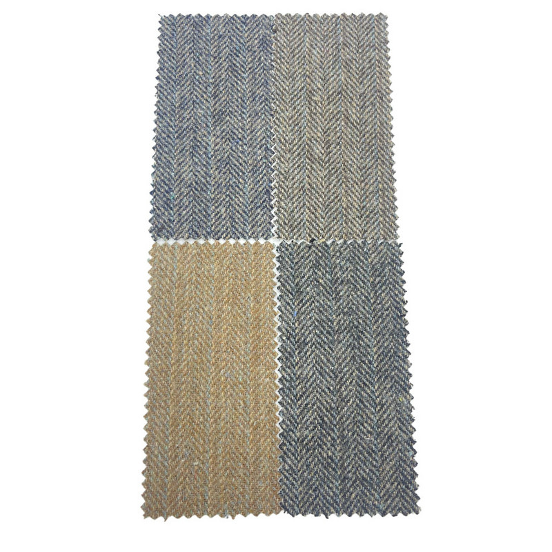 ইটালিয়ান ব্রাউন ব্লু স্ট্রাইপড উল টুইড কাপড় 3534 স্যুট করার জন্য