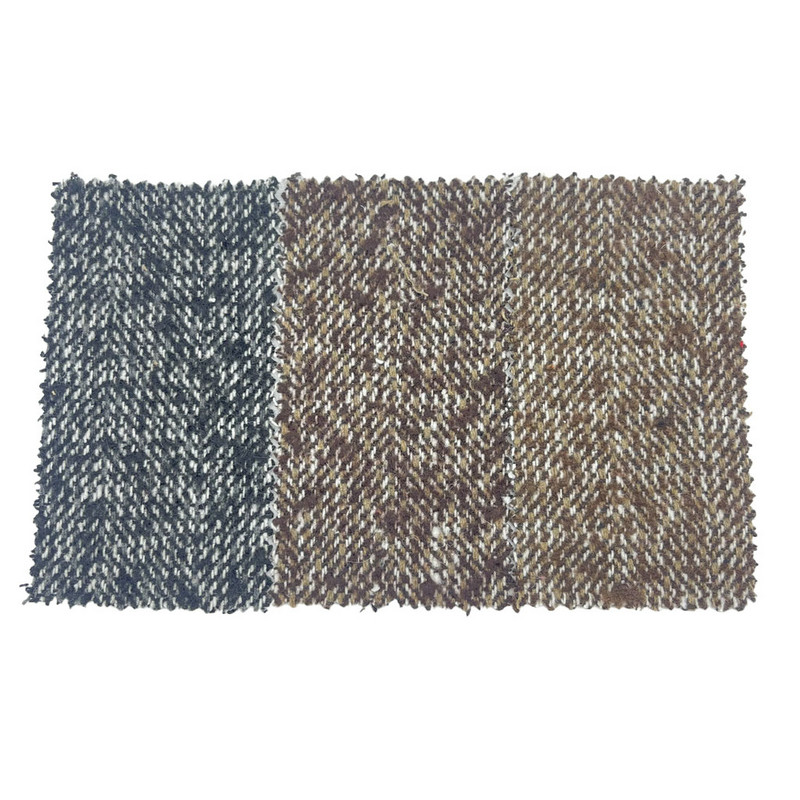 গৃহসজ্জার সামগ্রীর জন্য হেরিংবোন পুরু ব্রাউন উল টুইড কাপড় ব্রাশ 3787